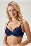 Women's Navy Blue V600561 Adria Underwire Supported / Push up Padded Micro Bra - 3