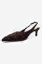 Lorex Brown Suede Stone Women's Heeled Shoes - 4