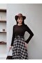 Knitwear Top Belted Plaid Dress - 4