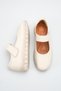 Halivaria Beige Leather Women's Genuine Ballerina Model Banded Orthopedic Sole Casual Shoes - 3
