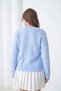 Women's V-Neck Cable Knit Sweater - 6