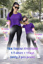 Mother Daughter Mama Min Toparlayıcıi Leggings T-Shirt Combination Single Price Unprinted Plain Oversize
