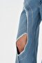 Women's Palazzo Jeans with Cut-Out Front and Stone Detailing - 7