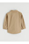 Beige Boy's Gabardine Shirt and Pants - 4