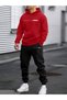 Calle 00 Urban Street Style 3 Threaded Rastered Sweatpants Set