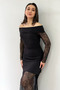 Black Madonna Collar Lace Dress - 7