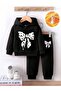 Kurdele Printed Hooded Kombin Lower Upper Tracksuit Set - 2