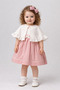 Girls' Baby Cotton Bolero Pink Dress - 4