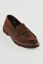 Women's Suede Loafer Casual Shoes Nerra Brown - 4