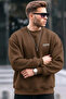 Men's Text Printed Casual Brown Sweatshirt - 2