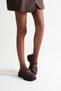 Brown S Suede Buckle Women's Stylish L Loafers Shoes - 2