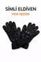 Women's Sequin Gloves New Season Stylish Design Shiny Detailed Winter Knitwear Gloves