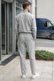 Men's Gray Oversize Linen Suit Loose Cut Shirt Pants Summer Combination - 2