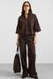 Truvakar Sleeve Jacket Pants Denim Double Set Brown 9415-Tk - 3