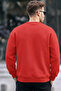 Men's Not Sorry Printed Red Sweatshirt - 5