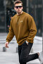 Men's Text Printed Casual Mustard Sweatshirt - 3