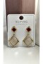 Xuping Vip Earrings - Xuping Pearlescent Stone Reflective Dangle Gold Stud Model Xuping Earrings Non-Tarnish-3Cm - 2