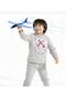 Children's Pajama Set – Soft Fabric, Comfortable Fit |   Gift Toy Airplane Set Blue - 3