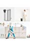 NewIcon Pedal Bin – 3 L Soft-Close Bathroom Trash Can, Matt Steel, - 4