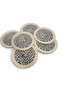 26 cm Leopard Patterned Gold Gilded Glass Serving Plate Set of 6 - 7