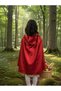 Girl's Little Red Riding Hood Costume Party Birthday Little Red Riding Hood Dress - 3