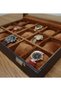 Luxury 15-Slot Watch Storage Box with Leather Glass Cover and Stylish Design Size (34X24X8) cm - 4