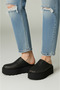 5 cm Padded Sole, Knitted Detailed Women's Black Closed Toe Sabo Slippers - 7