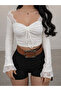 Women's Crop Blouse Stylish Design Body-Fitting Cut Daily Use