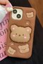 iPhone 13 Pro Compatible Silicone Case with Bear Pop Socket - 3