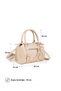 Women's Vintage Buckle Detailed Zippered Daily Handbag Shoulder and Crossbody Bag - 3