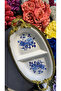 Esterhomedecor Porcelain Oval Serving Dish with Stand - 7