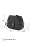 Women's Bag with Cover Detail, Three Compartments, Crossbody, Width: 23 Cm, Length: 19 Cm, Width: 10 cm - 2