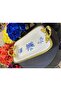 Esterhomedecor Oval Porcelain Serving Dish with Stand - 2