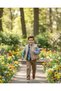 Boy's Holiday 4-Piece Set - Inflatable Vest, Denim Jacket, Sweater, Cargo Pants Combination - 4