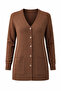 Patterned Knitwear Mother's Cardigan / Brown - 5