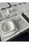 Linen Textured Luxury French Lace American Set/12 People-13 Pieces - 2