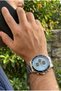 41mm Dual Time Men's Wristwatch |   Silver Color Steel Cord, Mineral Glass, 10 Atm - 3
