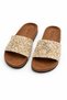 Women's Stone Slippers with Bead Detail, Daily Comfortable Sole, Stylish Summer Slippers