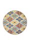 Frame Floral Multicolor Modern Patterned Woven Base Washable Carpet Miravip8388 - 4