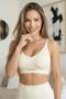 Cream Silkair Axfm Strapless Bra – V-Neck, Elastic Band, Comfort Support