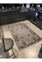 Mira Vintage Brown Beige Floral Patterned Woven Base Washable Carpet Miravintage01