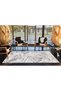 Creative Gray Colored Patterned Decorative Carpet Miravip8155 - 3