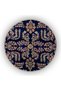 Navy Blue Themed Traditional Motif Ethnic Floral Patterned Vintage Decorative Carpet 4754 - 2