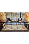 Frame Floral Multicolor Modern Patterned Woven Base Washable Carpet Miravip8388 - 3
