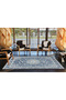 Light Blue Gray Themed Traditional Motif Ethnic Floral Patterned Vintage Decorative Carpet 4548 - 4