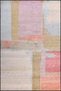 Pink Geometric Washable Modern Decorative and Woven Base Carpet Miravip987