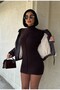 Women's New Season Belted Leather Jacket with Soft Fur Lining Detail