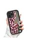 Compatible with iPhone 16 Pro, Stylish Leopard Pattern, Mirrored Silicone Phone Case. - 2