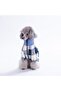 Navy Blue Chicago Checks V2 Plaid Pattern Buttoned Dog Jacket Thick Plush Dog Outfit Cat Outfit - 4