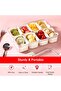 Snack Box With Compartments Divided Serving Tray With Lid And Handle Portable Container 8 Tray - 7